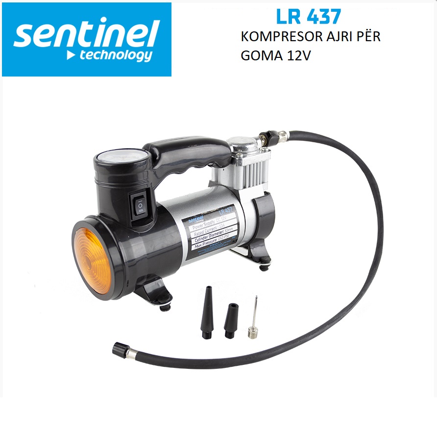 KOMPRESOR AJRI 12V METALIT ME DRITE SENTINEL