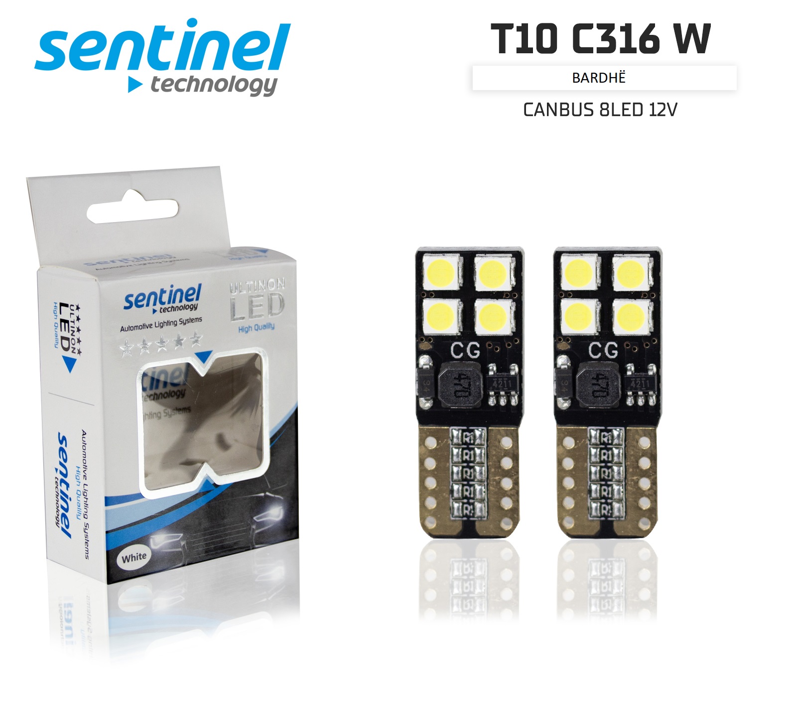 SENTINEL LED T10-C330-W 12V
